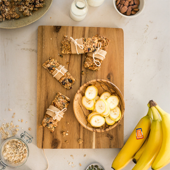 Barres de céréales à la banane