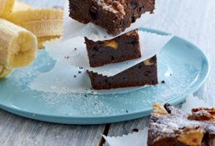 Brownies aux bananes et aux noix