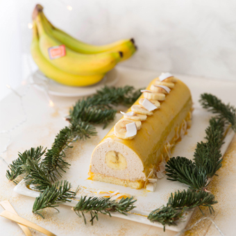 Bûche banane, coco