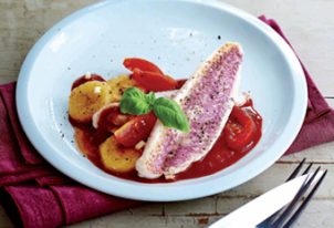 Filets de rouget, sauce antillaise