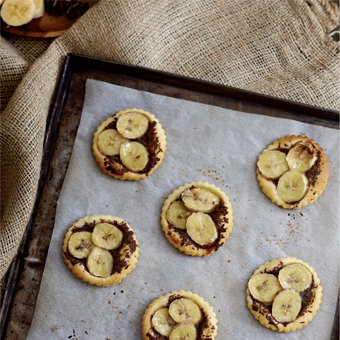 Tartelettes fines à la banane et au chocolat